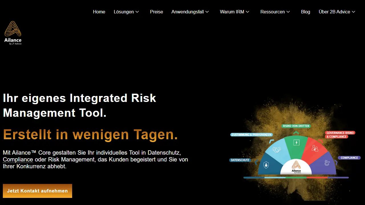 Ailance / 2B Advice homepage snapshot