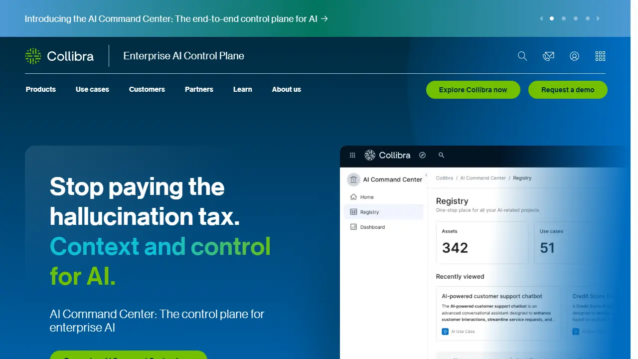 Collibra homepage snapshot
