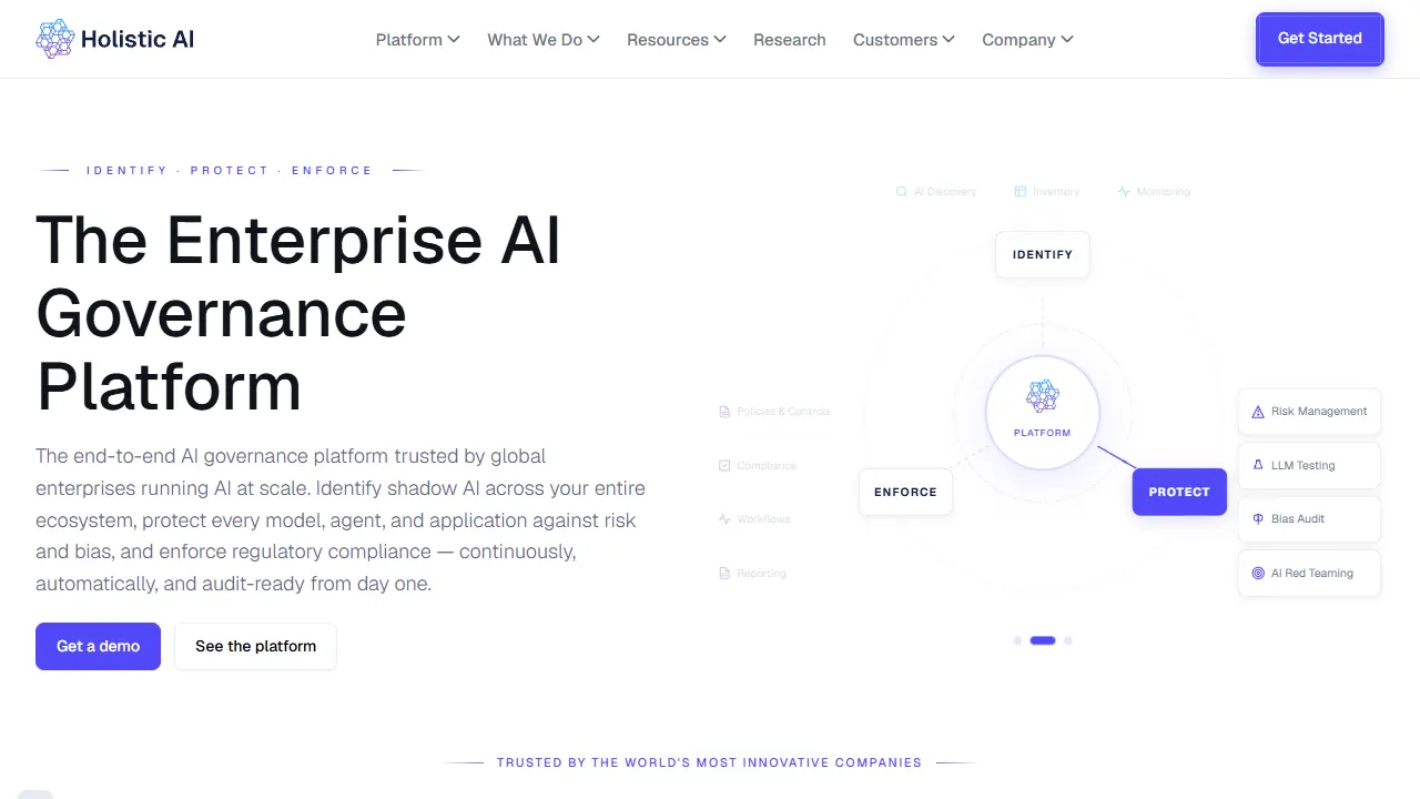 Holistic AI homepage snapshot