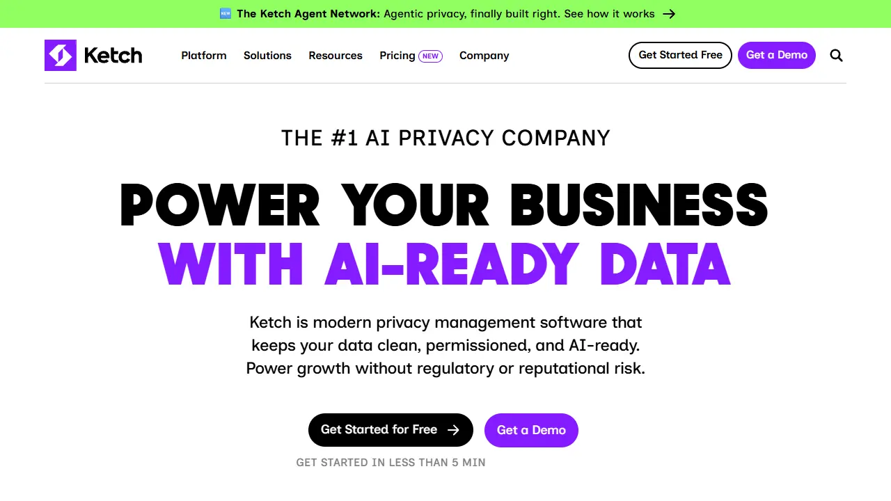 Ketch homepage snapshot