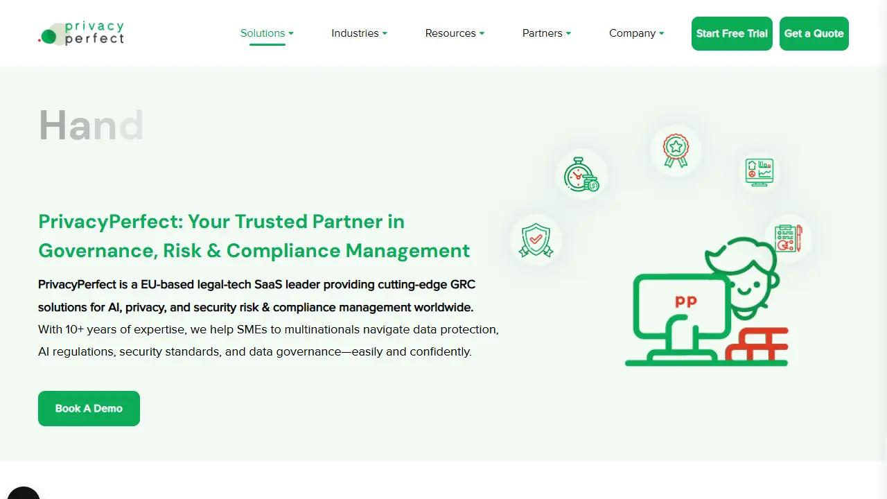 PrivacyPerfect homepage snapshot