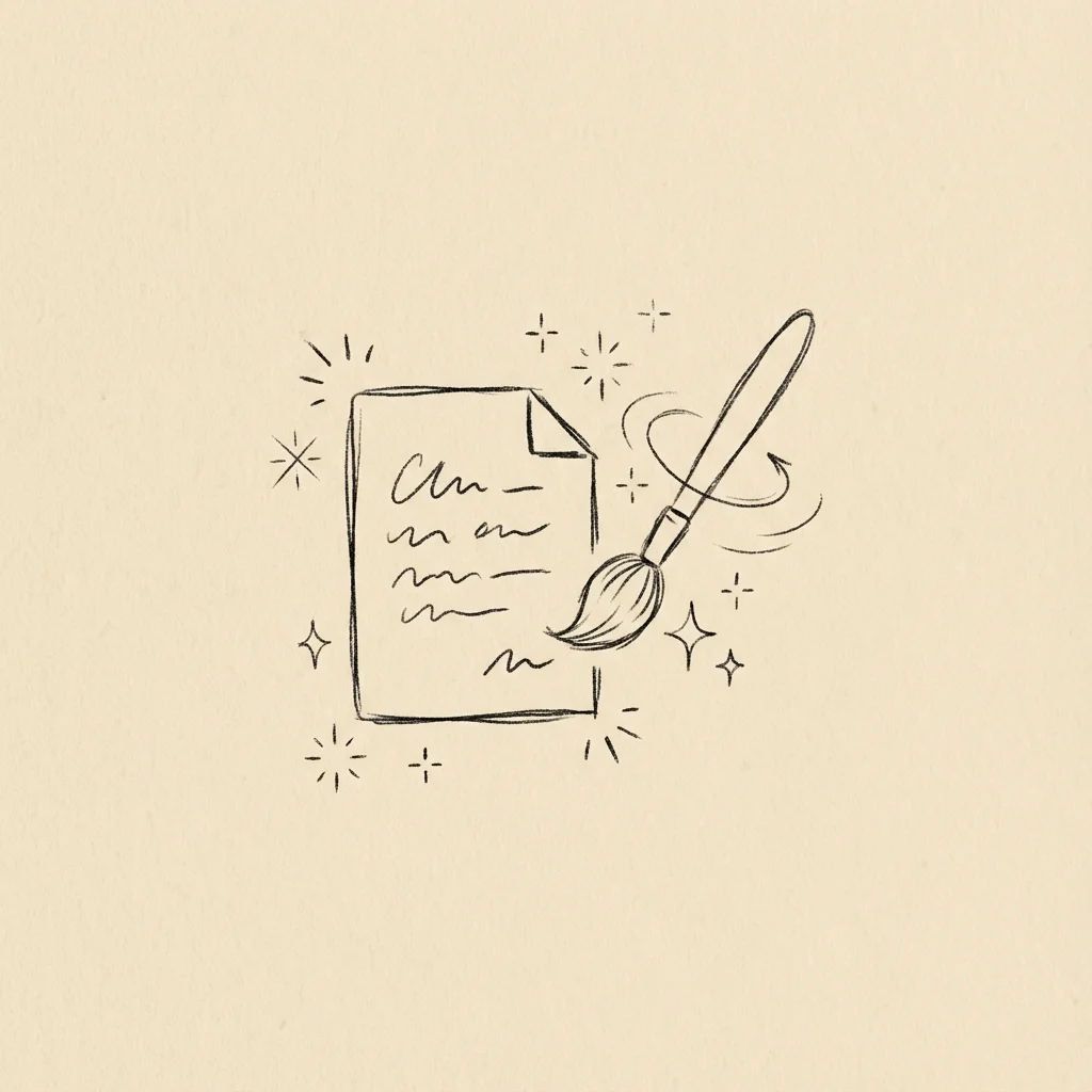 Illustration of bulk enhancement interface with side-by-side comparison and AI suggestions